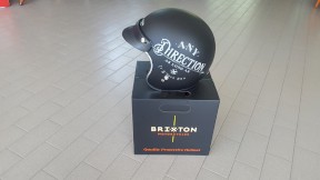 CASCO JET IN FIBRA CAFE' RACER BRIXTON MOTORCYCLES NERO TAGLIA M